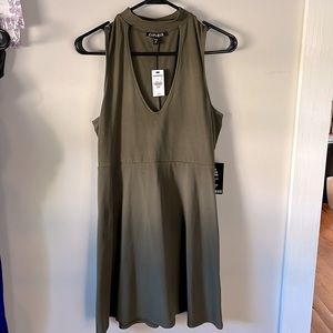 Womens express army green dress never worn